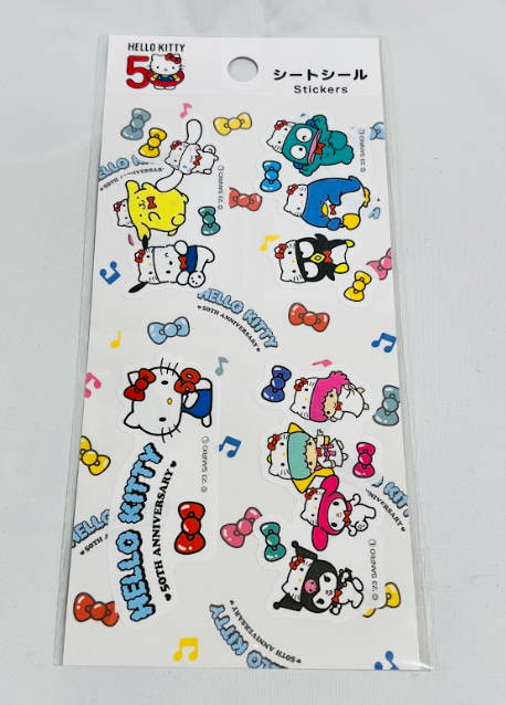 Hello Kitty & Sanrio characters stickers, perfect for fans! Daiso Japan exclusive.