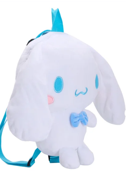 Cute Cinnamoroll bag with plush details, adjustable straps, and a cozy fit—perfect for school, outings, and travel.
