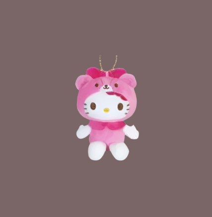 Hello Kitty Tiny Chum Transformation mascot in playful colors, perfect for keychain, collectible, or home decor for Sanrio fans."