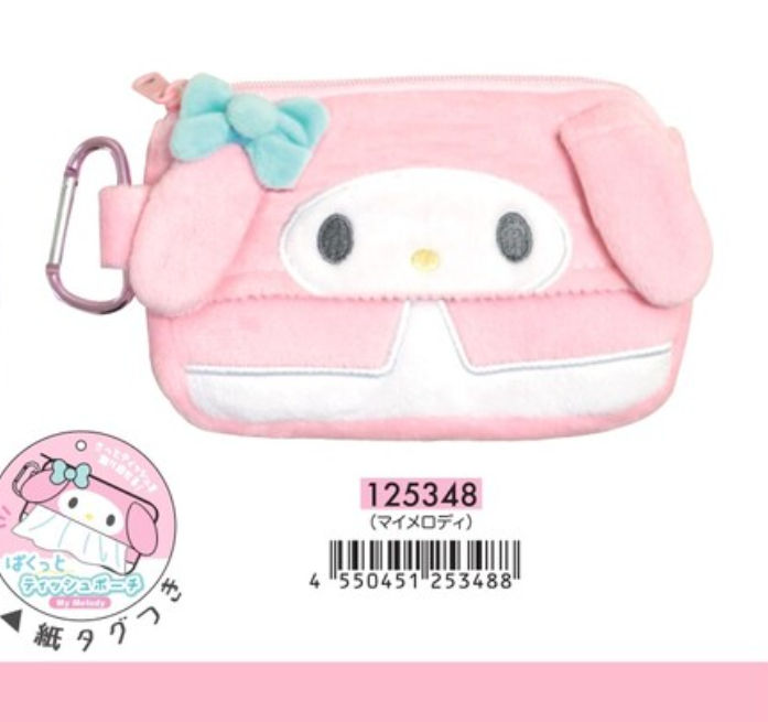 My Melody-themed tissue pouch, a charming accessory for fans to keep essentials organized in a kawaii way