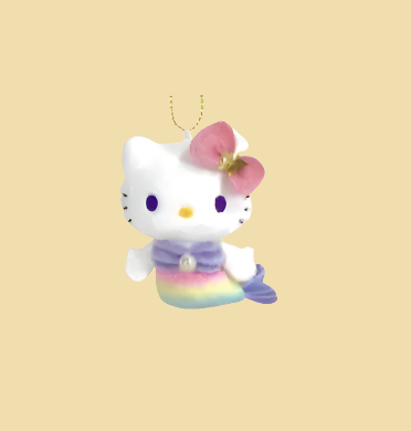 Rainbow Hello Kitty Mermaid mascot featuring bright colors and cute design, ideal for Sanrio lovers and collectors.
