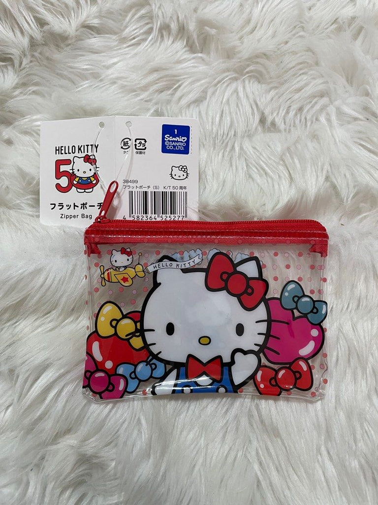 Adorable Hello Kitty 50th Anniv. Pouch: Exclusive collaboration with Daiso, perfect size for essentials.