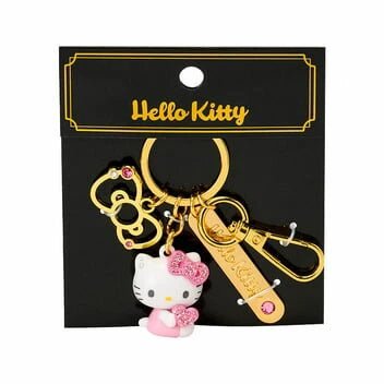 Hello Kitty 3D keychain with stone (Pink) - TokuDeals