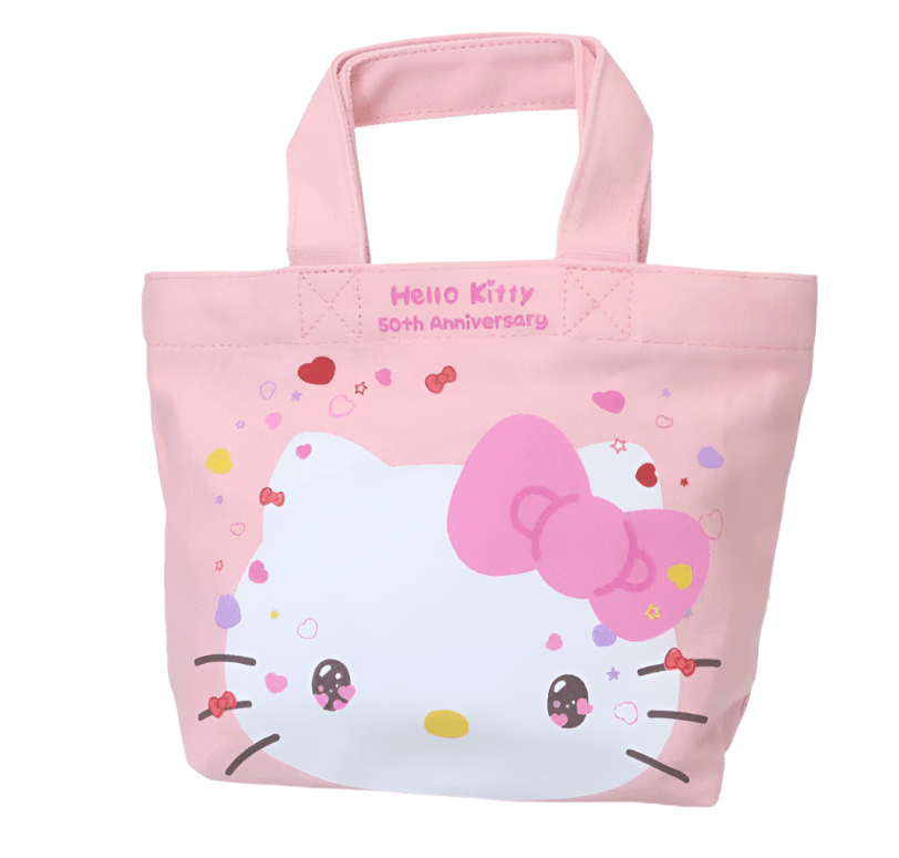 Hello Kitty 50th Anniversary Canvas Lunch Bag Sanrio - TokuDeals