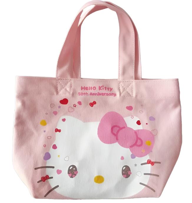 Hello Kitty 50th Anniversary Canvas Lunch Bag Sanrio - TokuDeals