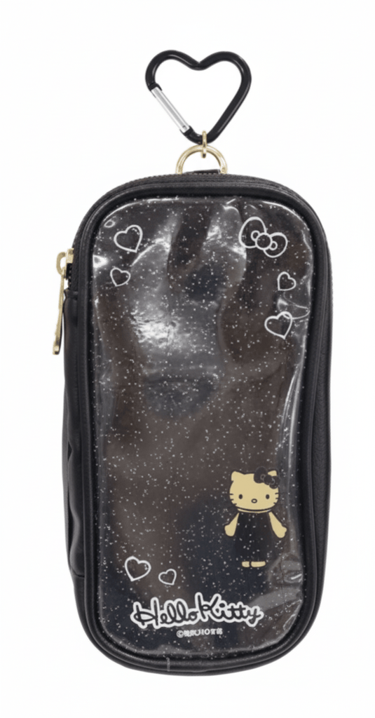 Hello Kitty Cosmetic Pouch Black - TokuDeals