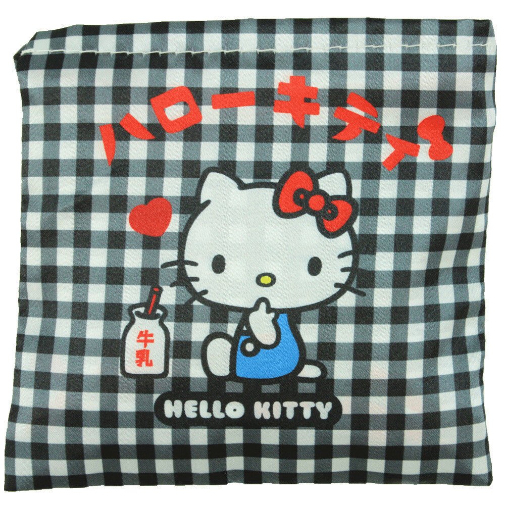 Hello Kitty Mini Eco Bag (Checkered pastel design) - TokuDeals