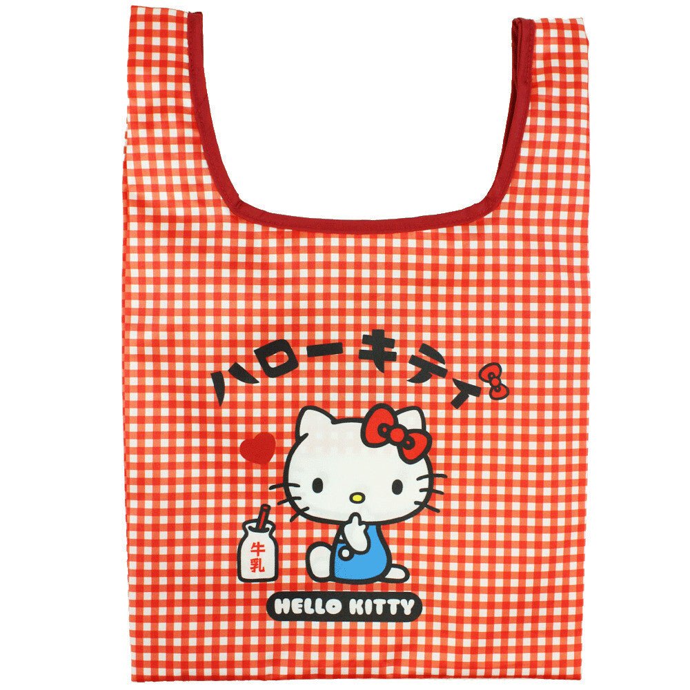 Hello Kitty Mini Eco Bag (Checkered red design) - TokuDeals