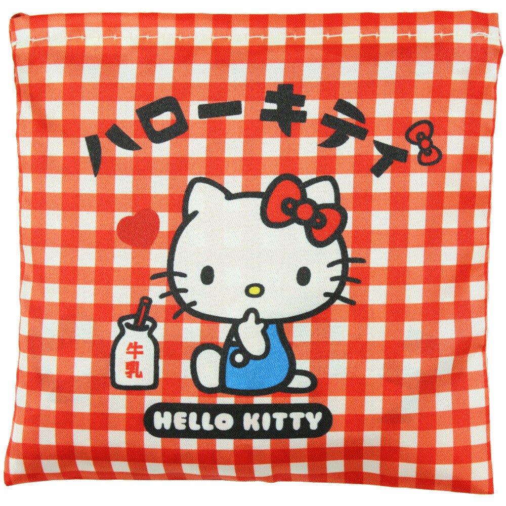 Hello Kitty Mini Eco Bag (Checkered red design) - TokuDeals