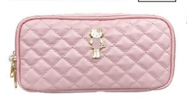 Hello Kitty Quilted Pouch Pink - TokuDeals