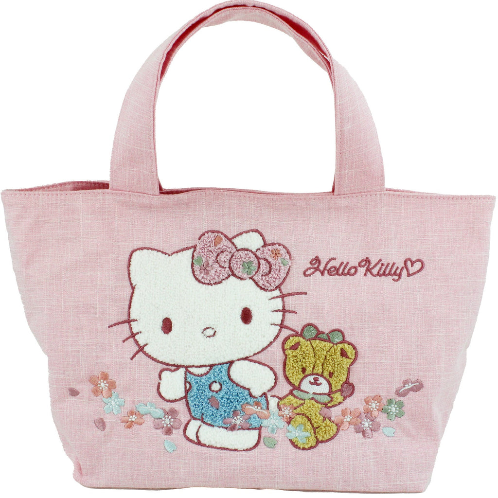 Hello Kitty Sagara Embroidered Tote Bag - TokuDeals