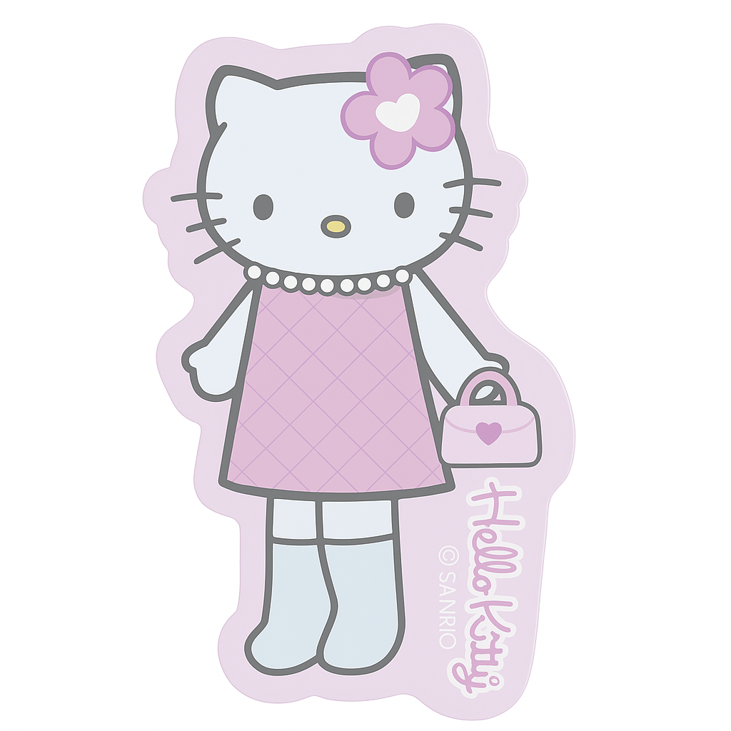 Hello Kitty Style Up Series - Die - Cut Sticker Pink Quilt - TokuDeals