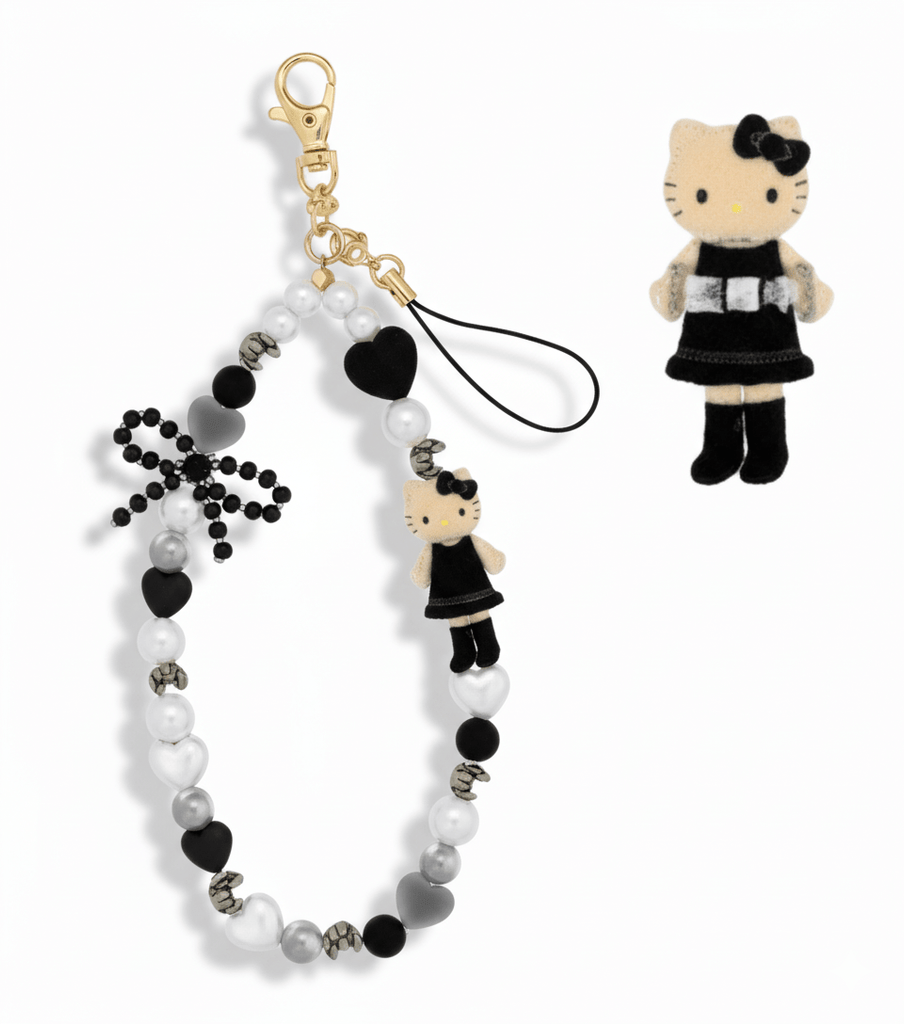 Hello Kitty Style Up Series - Phone Strap Black - TokuDeals