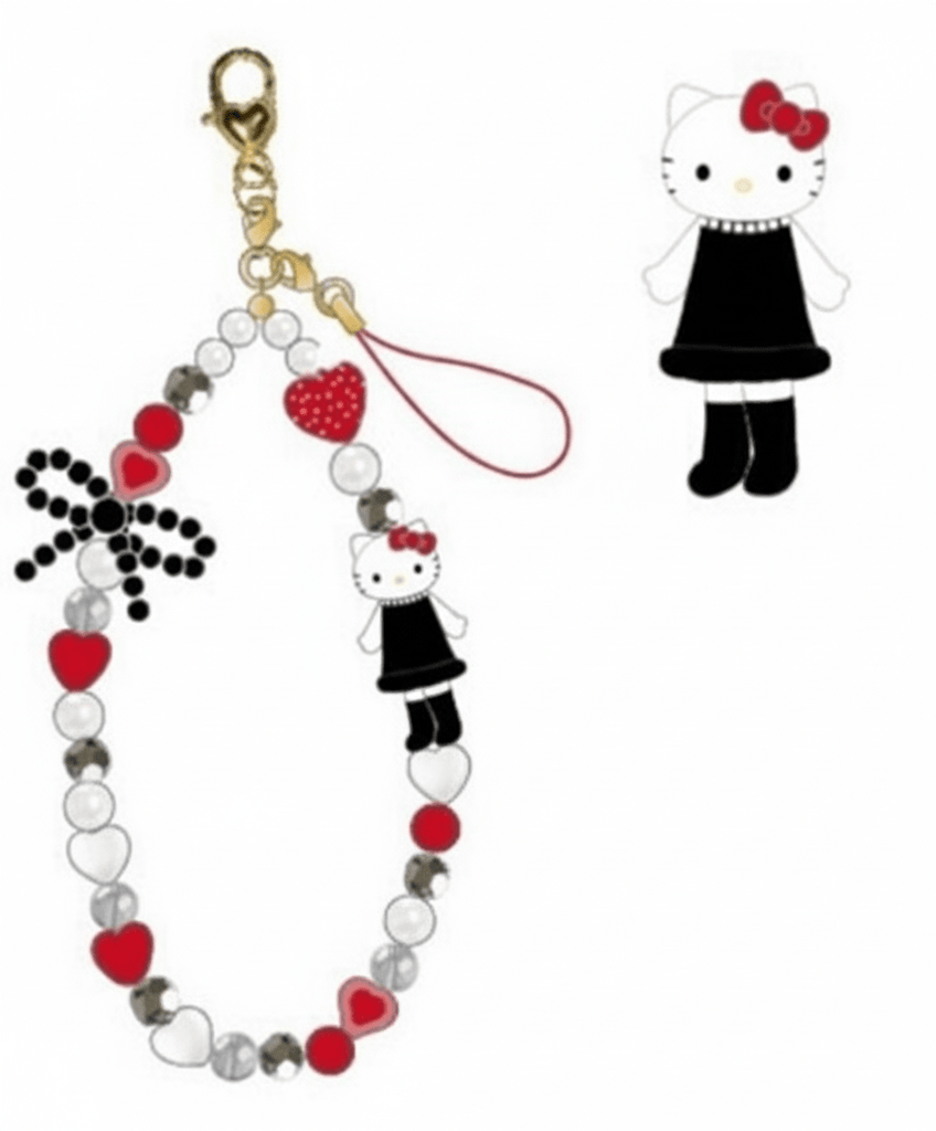 Hello Kitty Style Up Series - Phone Strap Red - TokuDeals