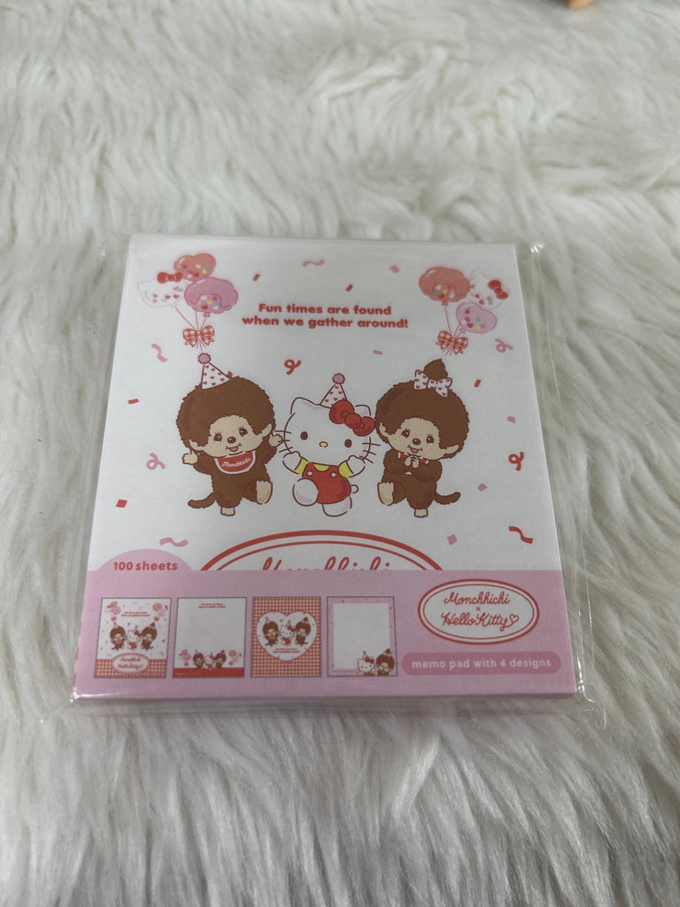 monchhichi x Hello Kitty Memo Pad Party B - TokuDeals