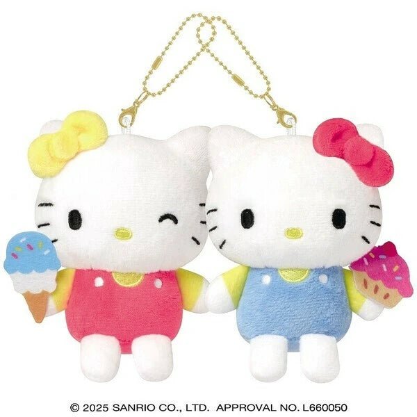 Niconui Hello Kitty & Mimmy Plush Keychain (Sweets) L - TokuDeals