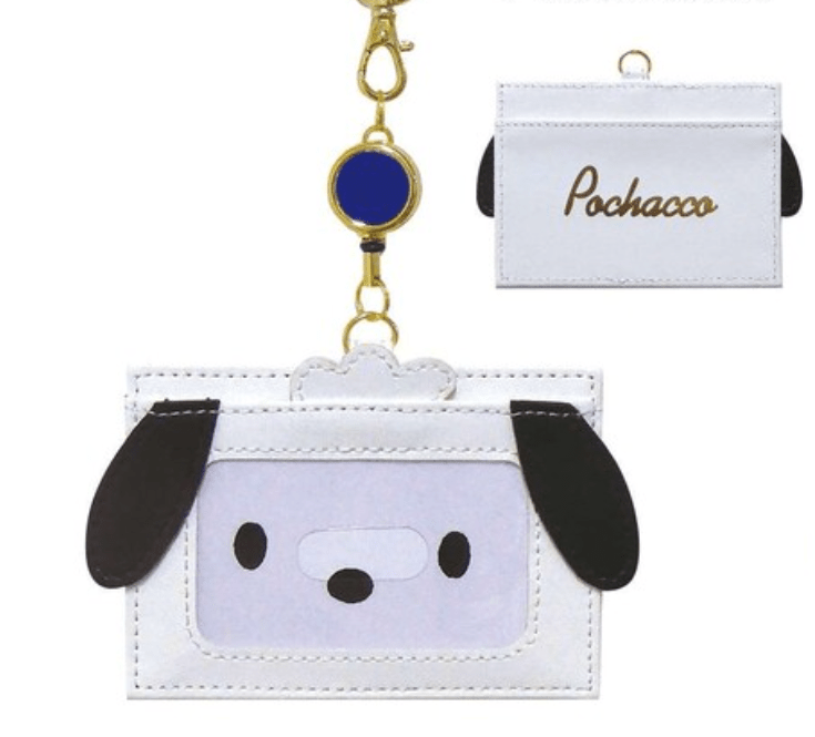 [Pre - order] Cute Sanrio Pochaco Stretchable Card Case, Kawaii Business Card Holder - TokuDeals