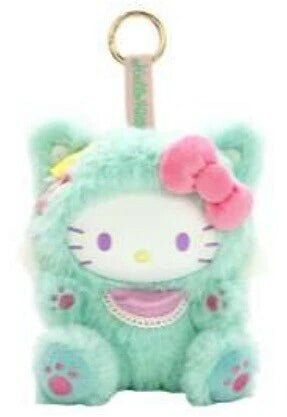 [Pre - order] Fine Face Cat Hello Kitty Plush Toy Sanrio Characters - Mint - TokuDeals