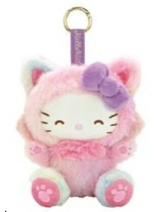 [Pre - order] Fine Face Cat Hello Kitty Plush Toy Sanrio Characters - Pink - TokuDeals