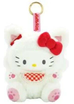 [Pre - order] Fine Face Cat Hello Kitty Plush Toy Sanrio Characters - White - TokuDeals