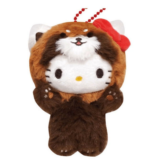 [PRE - ORDER] Sanrio Characters (Banzai Series) Mascot Holder - Hello Kitty (Red Panda) - TokuDeals