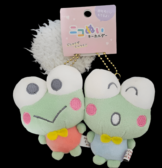 (Pre - Order) Sanrio Kero Kero Keroppi & Koropi Nico Plush Keychain - TokuDeals