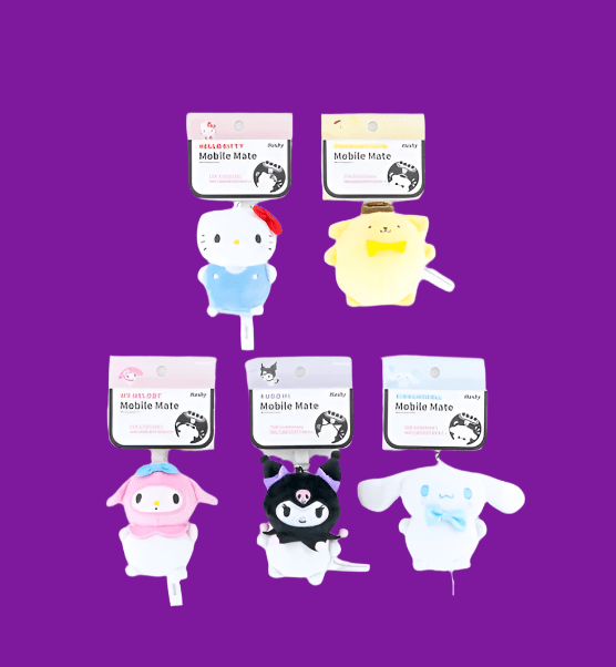 (Pre - Order) Sanrio Kuromi Mobile mate Kawaii Plush Mascot - TokuDeals