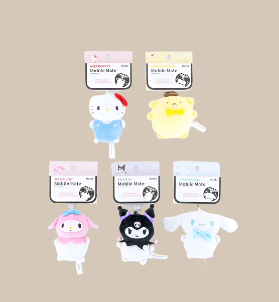 (Pre - Order) Sanrio Pompompurin Mobile mate Kawaii Plush Mascot - TokuDeals