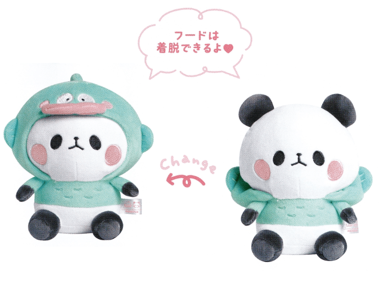 [Pre - Order] Sanrio x Mochimochi Panda Mimic Plush Toy: Hangyodon x Mochipan Panda Plush Collaboration - TokuDeals