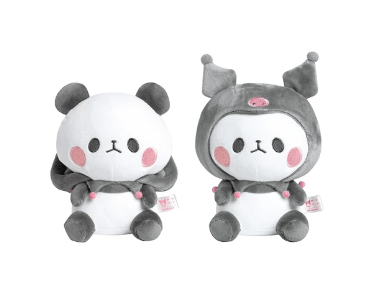 [Pre - Order] Sanrio x Mochimochi Panda Mimic Plush Toy: Kuromi x Mochipan Panda Plush Collaboration - TokuDeals
