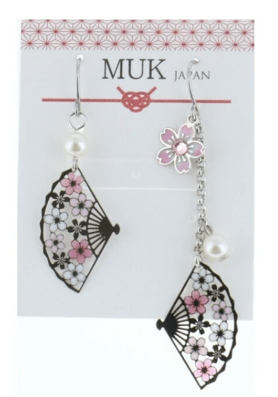 Rhodium Ogi Sakura Earrings BP4016 - RH - TokuDeals