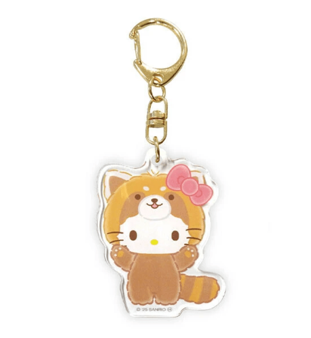 Sanrio Characters (Banzai Series) Acrylic Keychain Hello Kitty (Red Panda) - TokuDeals