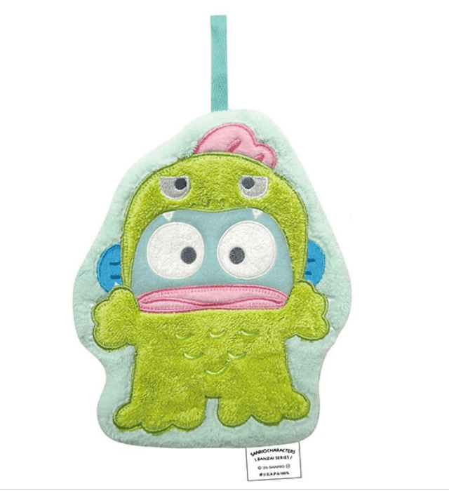 Sanrio Characters (Banzai Series) Die - cut Towel Mascot Hangyodon (Dinosaur) - TokuDeals