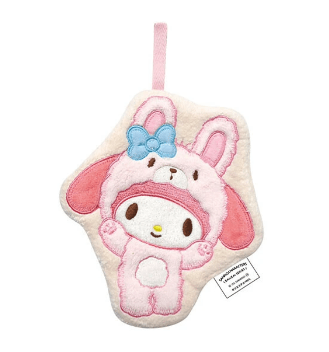 Sanrio Characters (Banzai Series) Die - cut Towel Mascot My Melody (Rabbit) - TokuDeals
