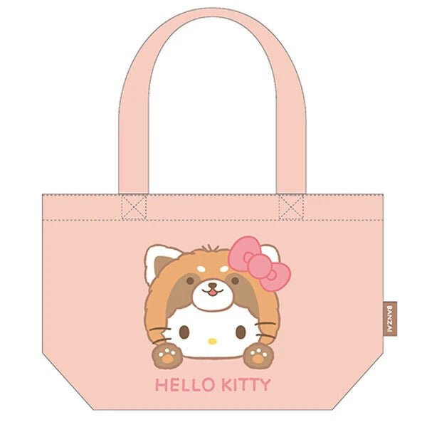 Sanrio Characters (Banzai Series) Mini Tote Bag Hello Kitty (Red Panda) - TokuDeals
