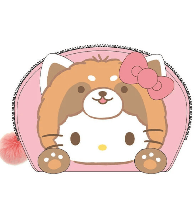 Sanrio Characters (Banzai Series) Oval Pouch Hello Kitty (Red Panda) - TokuDeals
