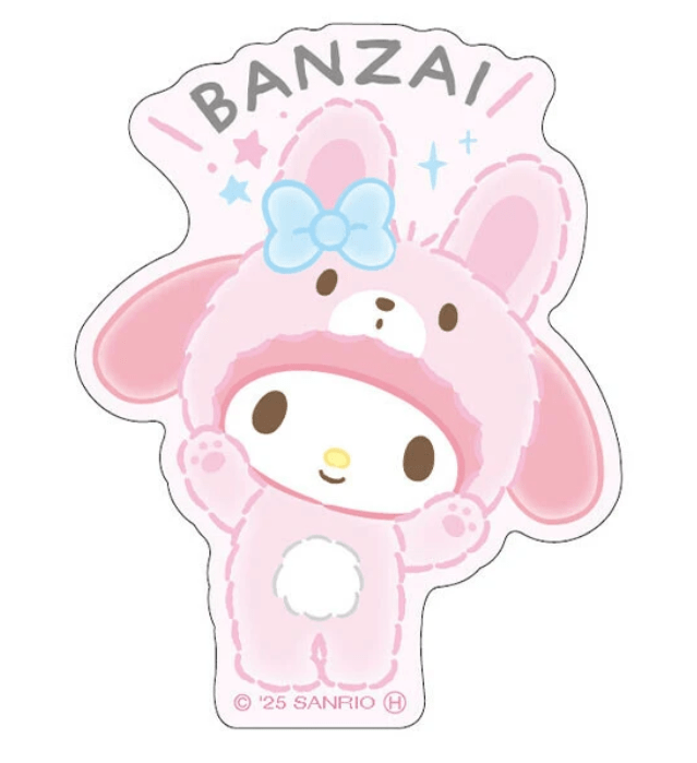 Sanrio Characters (Banzai Series) Sticker My Melody (Rabbit) - TokuDeals
