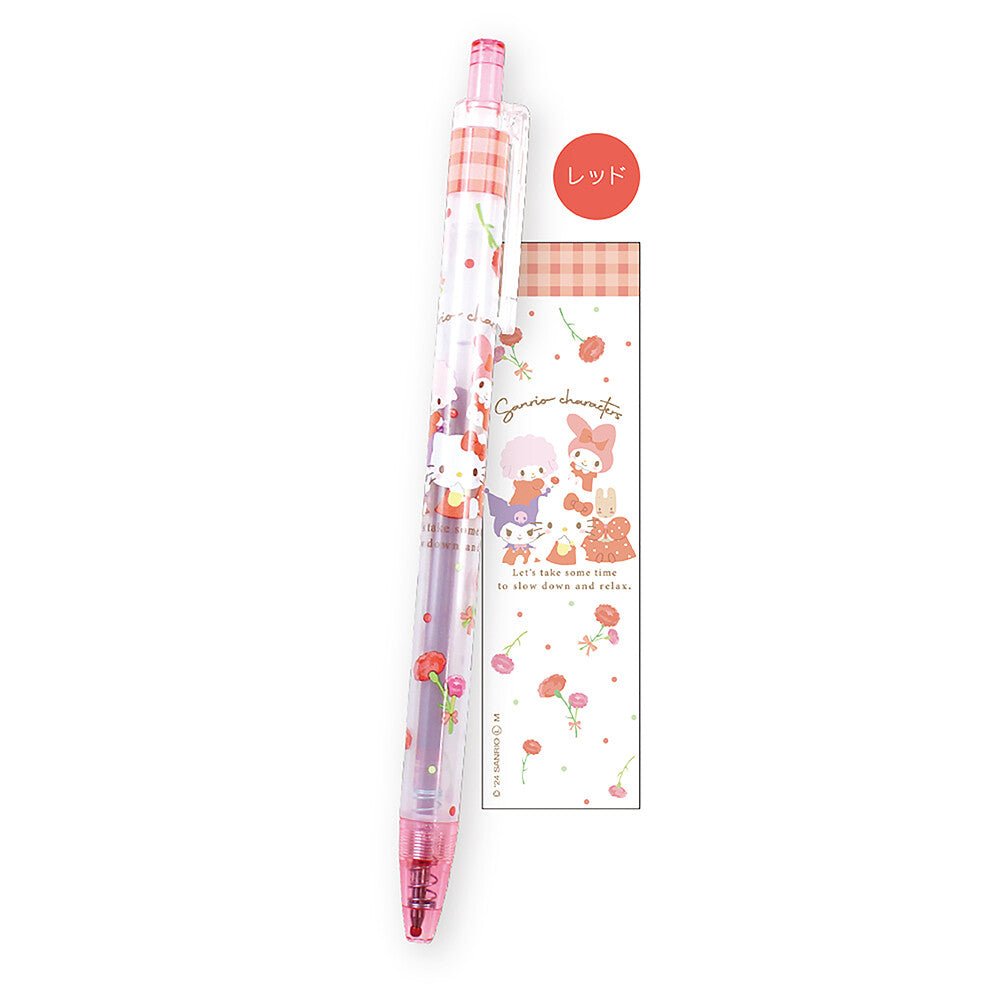 Sanrio Characters Knock - Style Gel Pen Flower/Red - TokuDeals