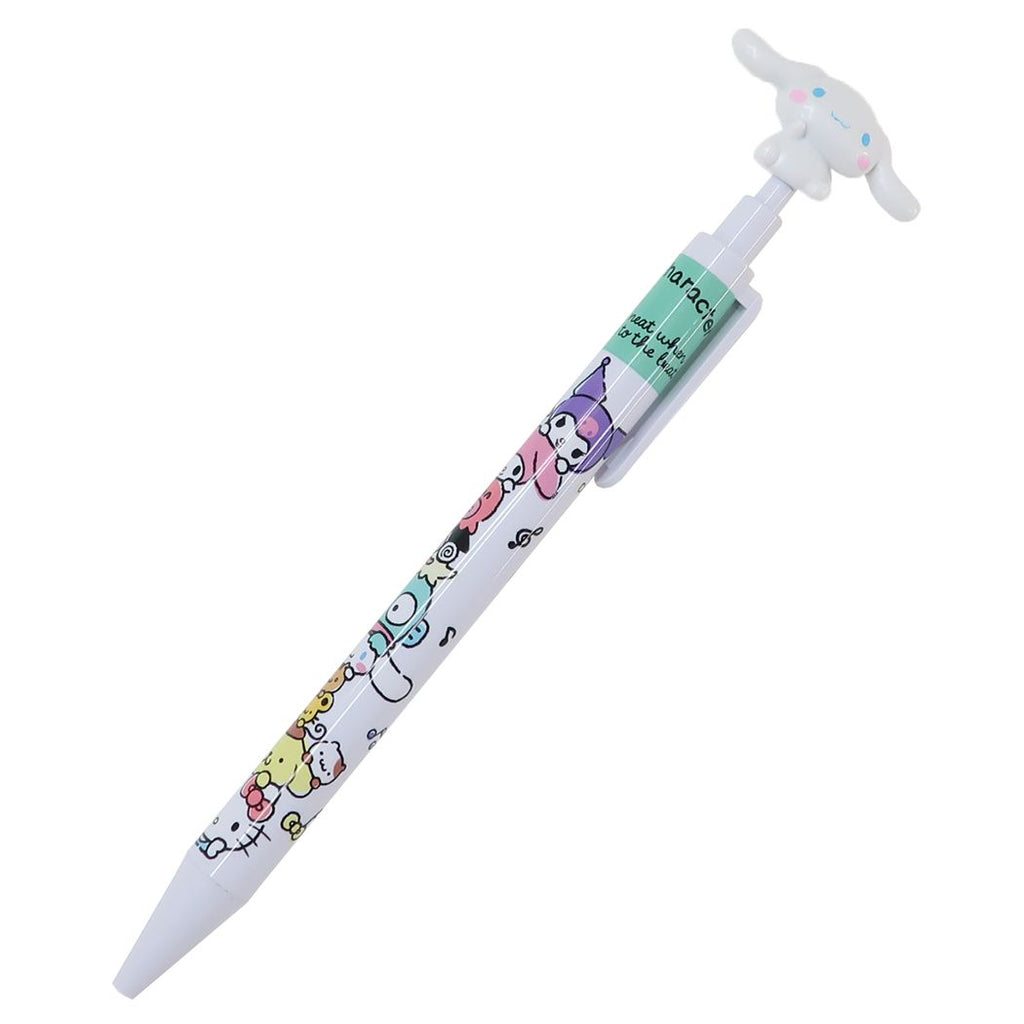 Cinnamoroll mascot pen in dreamy pastel blue with black ink and a lightweight design, ideal for kawaii stationery lovers.