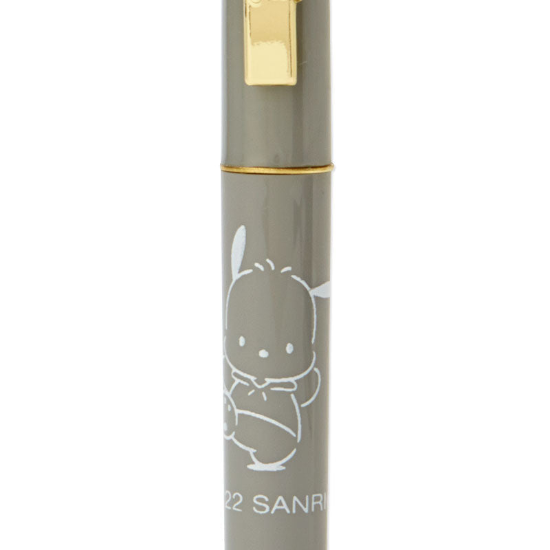 Close-up of Pochacco Calm Color pen with smooth black ink and adorable Sanrio character design, ideal for kawaii fans.