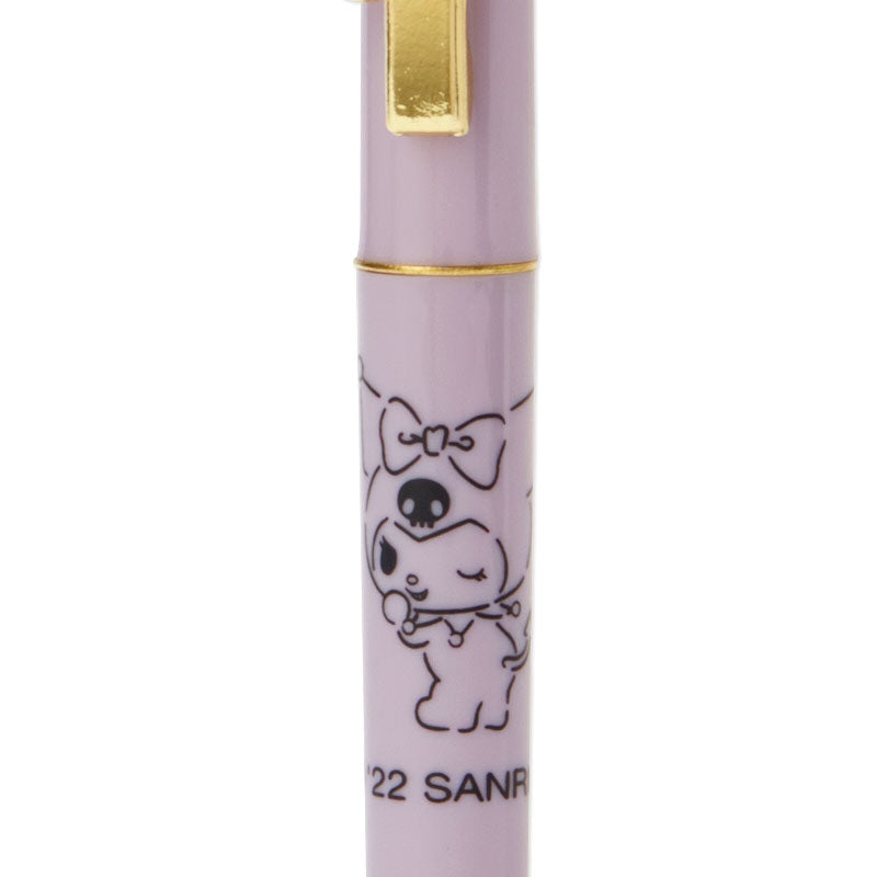 Kuromi Calm Color pen with smooth black ink and kawaii Sanrio design, ideal for bold and stylish notes.