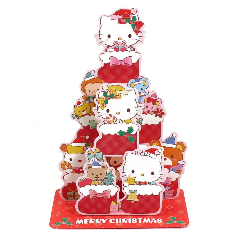Hello Kitty Tree 3D Christmas Greeting Card - TokuDeals